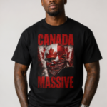 Large Male black Canada Massive t shirt